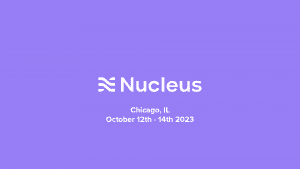 Dates of ANCC 2023 Conference in Chicago, IL with Nucleus logo